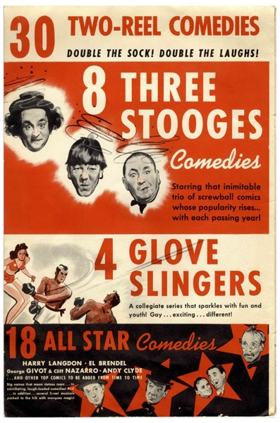 Columbia's 1942-43 ''Victory Program'' for Theaters, Advertising Its Shorts & Serials, Including ''8 Three Stooges Comedies'' and the Very First Appearance of ''Batman'' in Film